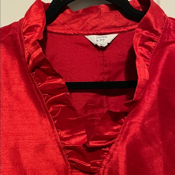 Crown & Ivy Red Blouse - Picture 3 of 6
